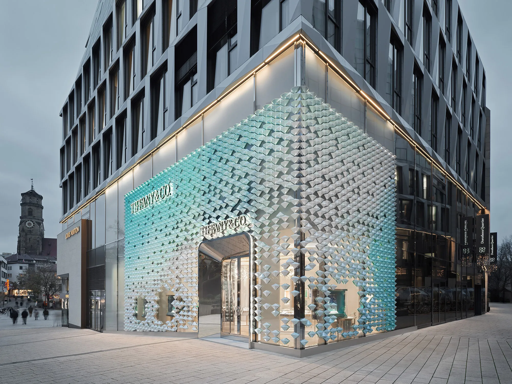 MVRDV уникальный фасад для бутика Tiffany & Co. в Штутгарте MVRDV уникальный фасад для бутика Tiffany & Co. в Штутгарте